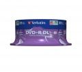 Verbatim Blank Dvd - Dvd+r Double Layer 8 5gb 8x Matt Silver 25er Spindel - 43757